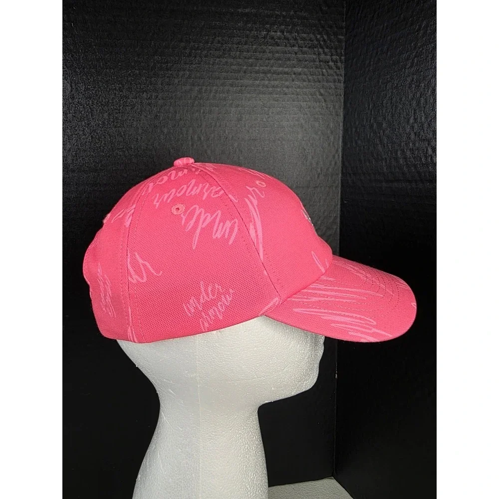 Under Armour Womens Pink Script Print Free Fit‎ Adjustable Baseball Cap Hat OSFA